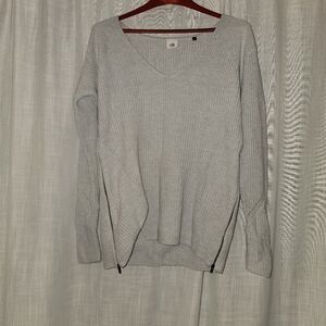 CAbi Gray V-Neck Sweater